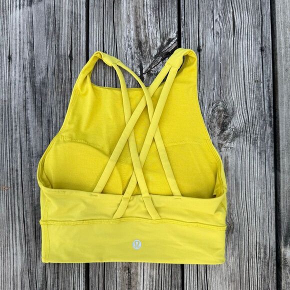 lululemon athletica Other - Lululemon Bra Women 2 Yellow Energy High-Neck Longline Bra